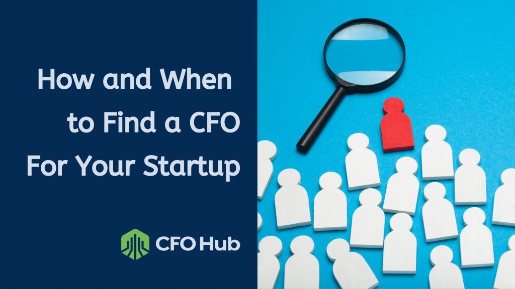 Image with a blue background split into two sections. The left side features the text, “How and When to Find a CFO For Your Startup,” alongside the CRI CFO Hub logo. The right side depicts a magnifying glass focusing on a red figure amid white figures, symbolizing the search for a key person. Image with a blue background split into two sections. The left side features the text, "How and When to Find a CFO For Your Startup," alongside the CRI CFO Hub logo. The right side depicts a magnifying glass focusing on a red figure amid white figures, symbolizing the search for a key person.