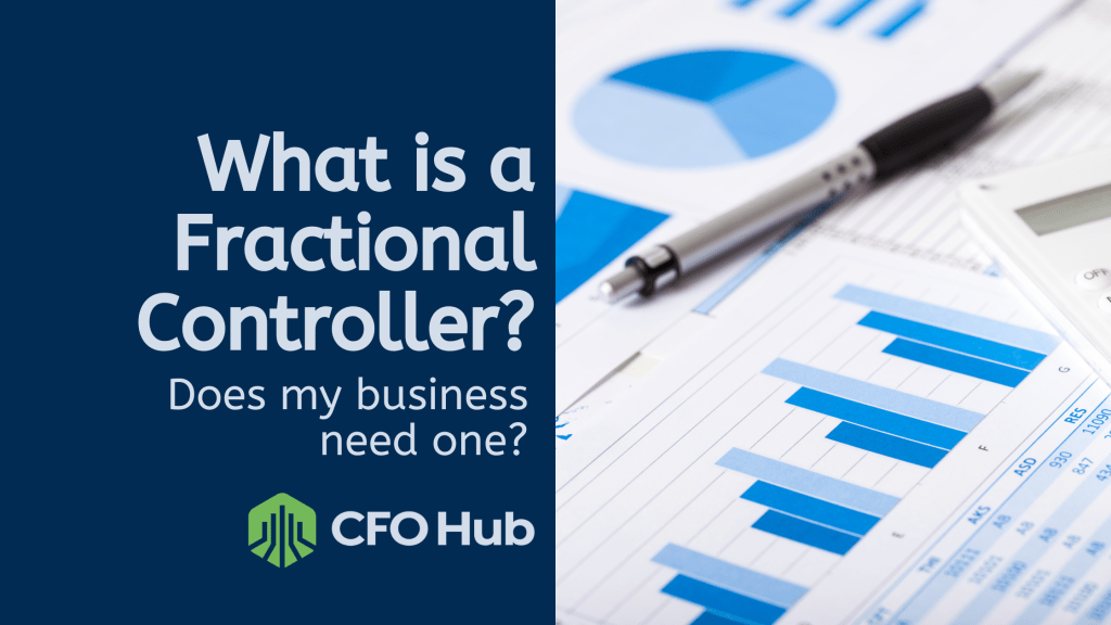 The image features the text “What is a Fractional Controller? Does my business need one?” along with the CRI CFO Hub logo. The background displays financial documents with charts and graphs, a pen, and a calculator, highlighting the pressing need for expert financial guidance. The image features the text "What is a Fractional Controller? Does my business need one?" along with the CRI CFO Hub logo. The background displays financial documents with charts and graphs, a pen, and a calculator, highlighting the pressing need for expert financial guidance.